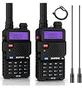 BAOFENG UV-5G (UV-5X) GMRS Handheld Radio, Long Range Rechargeable Two Way Radio for Adults NOAA ...