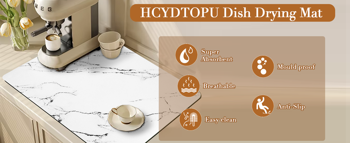 marble drying mat for kitchen counter