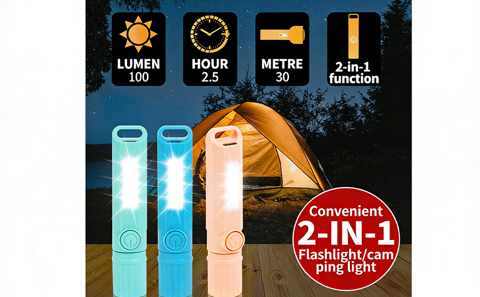 3 Pack Rechargeable Flashlights USB C Mini LED Flashlights