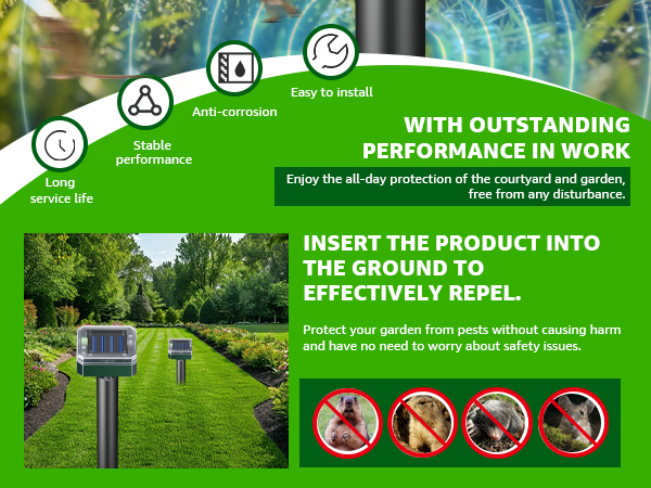 Mole Repellent Solar Powered
