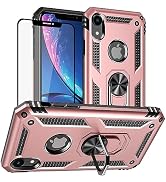 Yiakeng for iPhone XR Case, iPhone XR Phone Case with Screen Protector, Military Grade Protective...