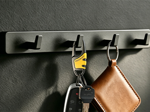 Hang your key chain on the bracket at home, no more searching for keys before going out.