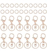 30Pcs Lobster Claw Clasps Keychain for Jewelry Making,Lobster Clasp Swivel Trigger Clips with Swi...