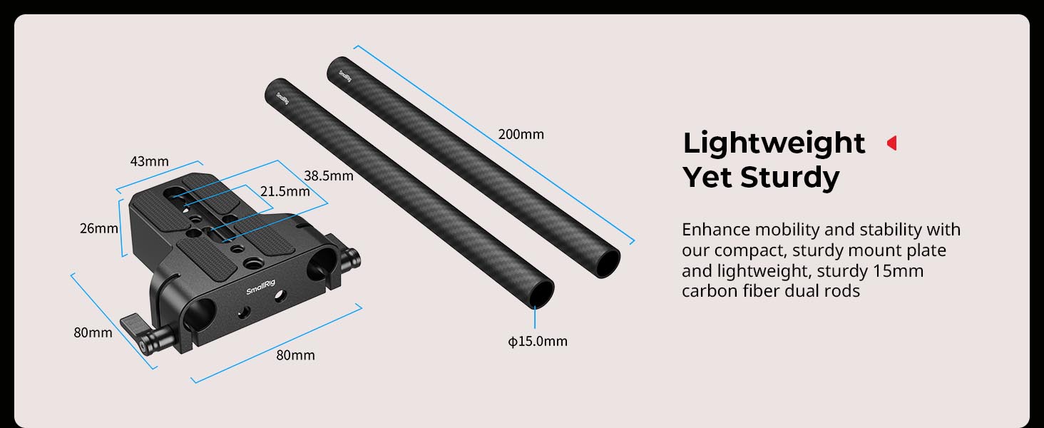 baseplate with 15mm rod 5609