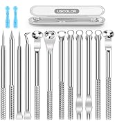 8PCS Blackhead Remover for Face, Pimple Popper Tool Kit, Comedone Pimple Extractor, Acne Whitehea...