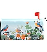 Spring Flowers and Birds 21"x18" Magnetic Mailbox Covers Suitable for 19 "x6.5 Standard Mailbox, ...