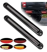 YOMTOVM 10" LED Trailer Tail Light Bar, Red+Amber Sequential Dynamic Turn Signal Lights Brake Sto...