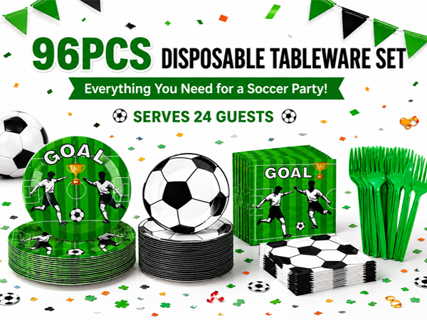 Soccer Plates and Napkins
