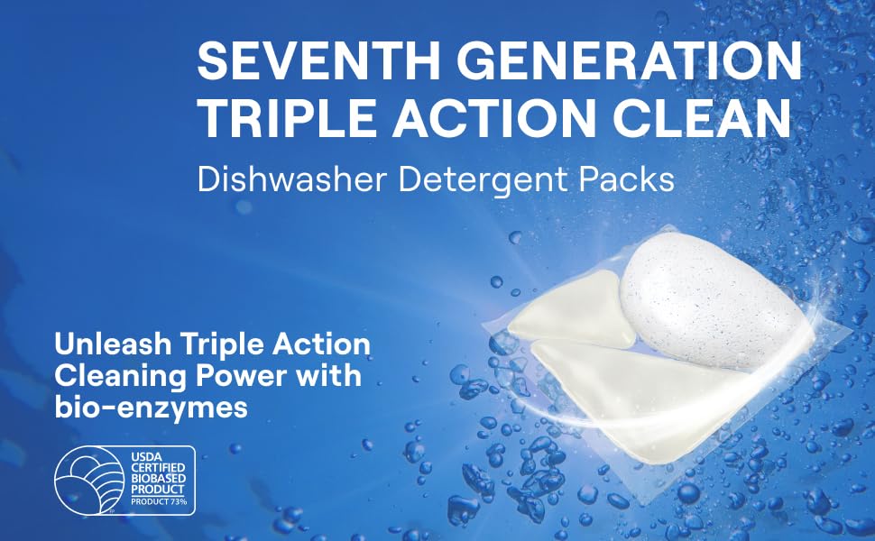 Seventh Generation Triple Action Clean Dishwasher Detergent Packs