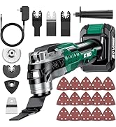 KIMO 20V Cordless Oscillating Tool Kit w/ 26Pcs Accessories, Max 21000 OPM, 6 Speeds & 3°Oscillat...