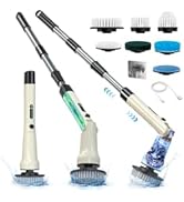 Hillyfe Electric Spin Scrubber,Cordless Spin Scrubber with 7 Replaceable Brush Heads,IPX7 Waterpr...