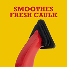 smoothes fresh caulk