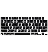 ProElife Arabic Keyboard Cover Skin for 2022 MacBook Air 13.6 inch with M2 Chip & 2021 MacBook Pr...