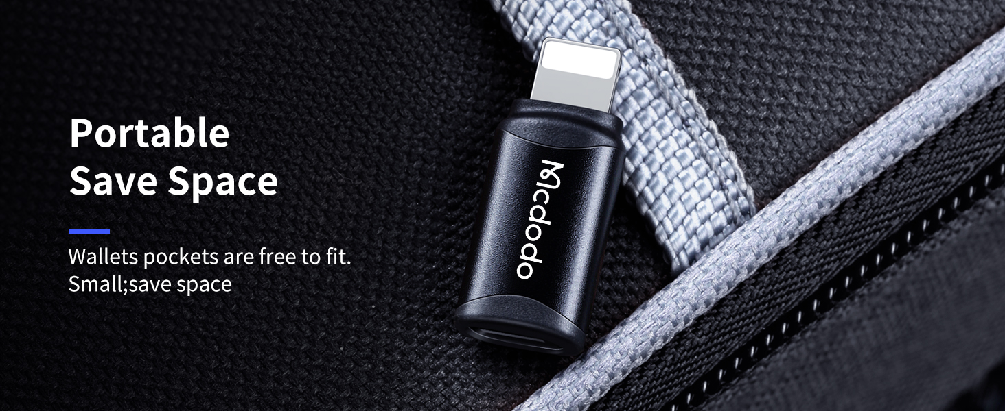 Mcdodo USB C to Lightning Adapter 2 Pack,Type C Female to Lightning Male Adapter Cable