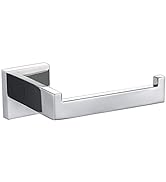 TQKAG Polished Stainless Steel Toilet Paper Holder,Modern Square Tissue Roll Holders Wall Mount, ...
