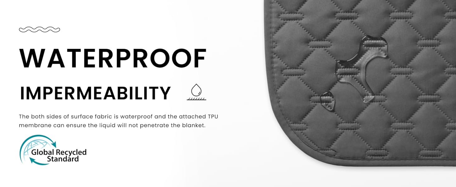 grey waterproof blanket