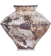 Wabi Sabi Rusty Vintage Vase, 6.1" Tall Wabi Sabi Decor Rustic Farmhouse Pottery Vase for Centerp...