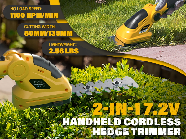 Handheld Cordless Hedge Trimmer