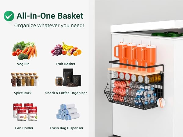 Fridge magnetic organizers magnetic fruit basket vegetable storage containers onion potato bins