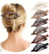 Flat Hair Clips for Women - 6 PCS French Flat Claw Clips Medium Hair Clips for Girls Large Hair C...