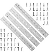 YHNTGB 4pcs 12inch Stainless Steel Piano Hinge Heavy Duty with 48pcs Screws for Cabinets Boat Mar...