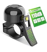 RBRL Bike Bell, 110dB Loud Bicycle Bell for Adults Kids, Aluminum Mini Handlebar Bell, Clear Cris...