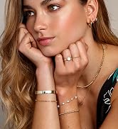 17IF 24Pcs Silver Gold Jewelry Set for Women 12 Pcs Rings 4 Pcs Necklace 14 Pcs Bracelet and...