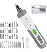 WORKPRO 4V Electric Screwdriver, Rechargeable Cordless Screwdriver Set with 35 Bits, Extension Ro...