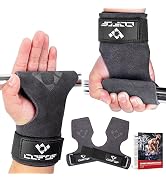 COFOF Weight Lifting Wrist Strap,Double Layer Leather Weightlifting Wrist Strap for Deadlift and ...