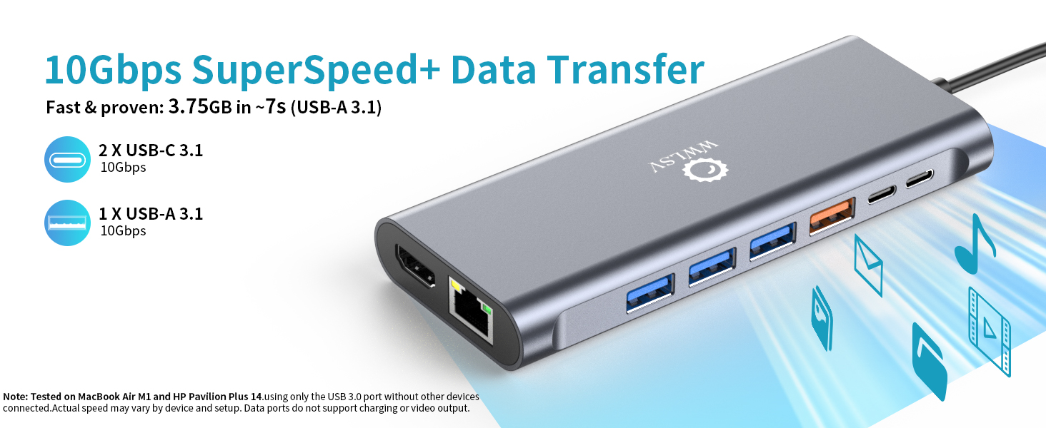 Enjoy ultra-fast transfer speeds of up to 10Gbps with USB 3.1, 5Gbps with USB 3.0