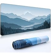 Desk Mat,Large Mouse Pad 35''×15.6''×0.12'' XXL Extended Gaming Mouse Pad Mat with Non-Slip Base ...