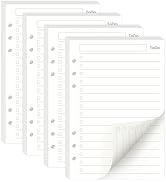 EUSOAR A5 Refill Paper, 180 Sheets/360 Pages 5.5"x8.3" 6-Hole Punched Undated To Do List Loose Le...