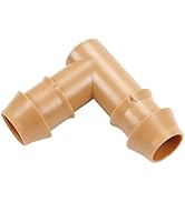 Copadri Drip Irrigation Elbow Fittings, 25 Pieces 1/2'' Drip Line Barbed Elbow Connectors for 1/2...