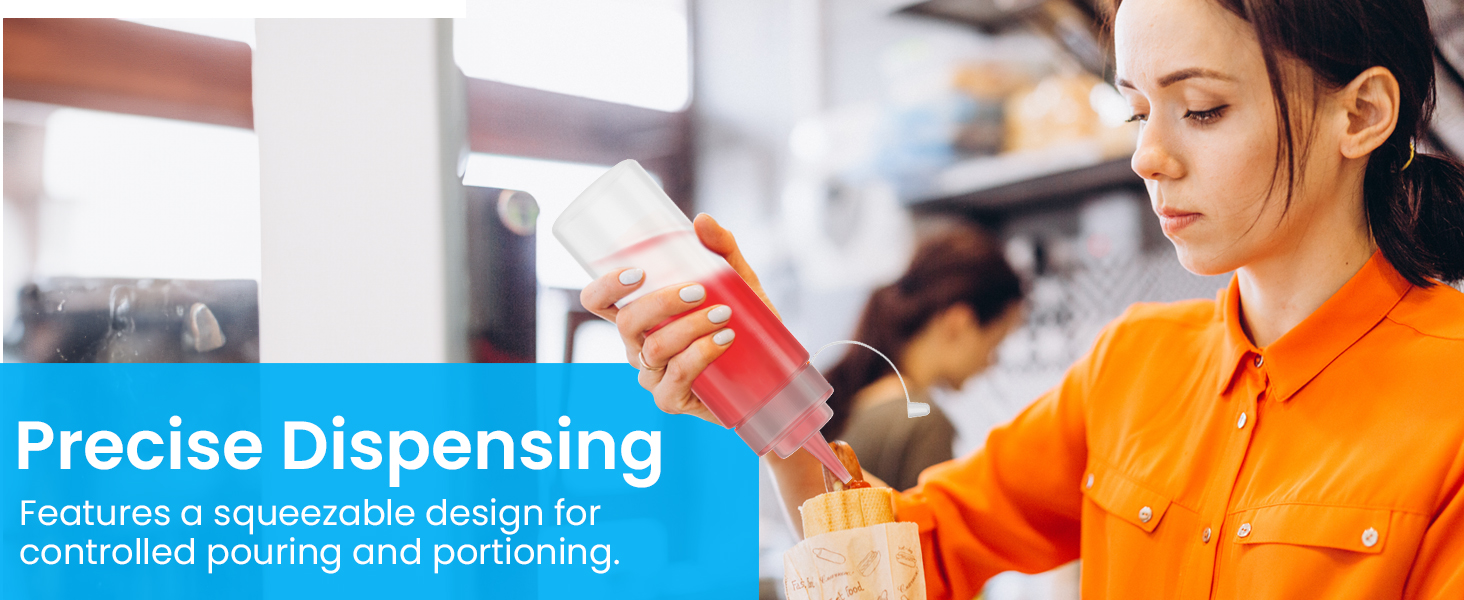 squeeze condiment plastic bottles with nozzle for sauces leak proof durable design easy to clean