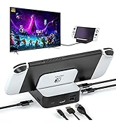 TV Docking Station for Nintendo Switch / Nintendo Switch OLED Model, 6-in-1 Switch Dock with HDMI...