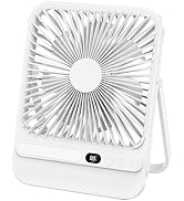 BIVBTP 7-Inch Portable Travel Fan, Cruise Ship Approved, 28H 8000mAh Ultra-Thin Quiet Rechargeabl...
