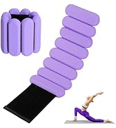 Wrist Ankle Weights for Women, Adjustable Ankle Weights Strength Training Silicone Bracelets Work...