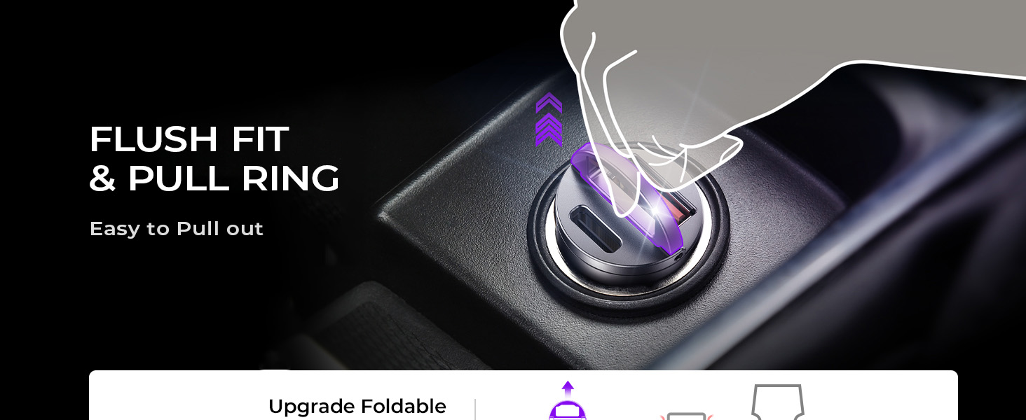 USB C Car Charger Adapter,iPhone Car Charger Fast Charging, Fast USB Car Charger