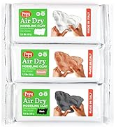 Pepy Premium European Air Dry Modeling Clay Multicolor 3 Pack 1.1 lb Bars, 3.3 lbs Total, Include...