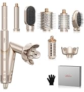 Ukliss 8 in 1 Hair Dryer Brush & Multi Hot Air Styler–Foldable 110,000 RPM Blow Dryer Brush Tool ...