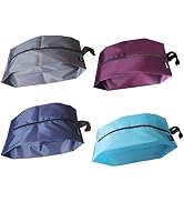 MISSLO Portable Nylon Travel Shoe Bags with Zipper Closure (Pack 4, Mix Color)