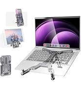 Ergonomic Laptop Stand for Desk, 3-in-1 Adjustable Aerospace Aluminum Riser, Foldable 3-Mode Hold...