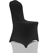 bricia 12 PCS Black Stretch Spandex Chair Slipcovers, Dining Room Chair Covers Stretch Chair Slip...