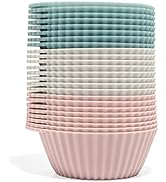 The Silicone Kitchen Reusable Silicone Baking Cup Silicone Muffin Liners for Cupcakes, BPA Free, ...