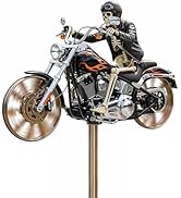 Skull Motorcycle Windmill for Yard, Metal Garden Wind Spinners with Ground Stake Design, Outdoor ...