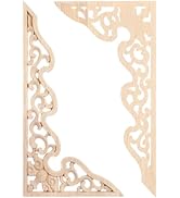 OSALADI Wood Carving Decorative Film 2Pcs 10.23X5.35In Unfinished Wooden Appliques for Furniture ...
