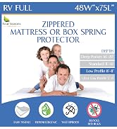 rv full 48x75 zippered bed bug mattress protector box spring low profile