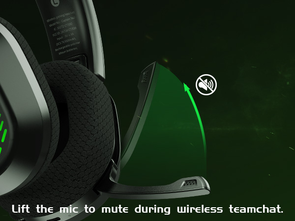 Flip-to-mute microphone functions only in wireless mode and is invalid when wired.