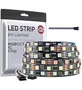 BTF-LIGHTING WS2805 IC RGBCCT Addressable Dual Data LED Strip 5050SMD 16.4FT 60LED/m 20Pixel/m 5 ...