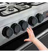 Stove Knob Covers for Child Safety - 5 Pack Babepai Upgraded Double-Key Design Universal Size Bab...